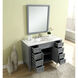 Park Avenue 48 X 35 inch Grey with Carrara White Marble Vanity Set in Gray