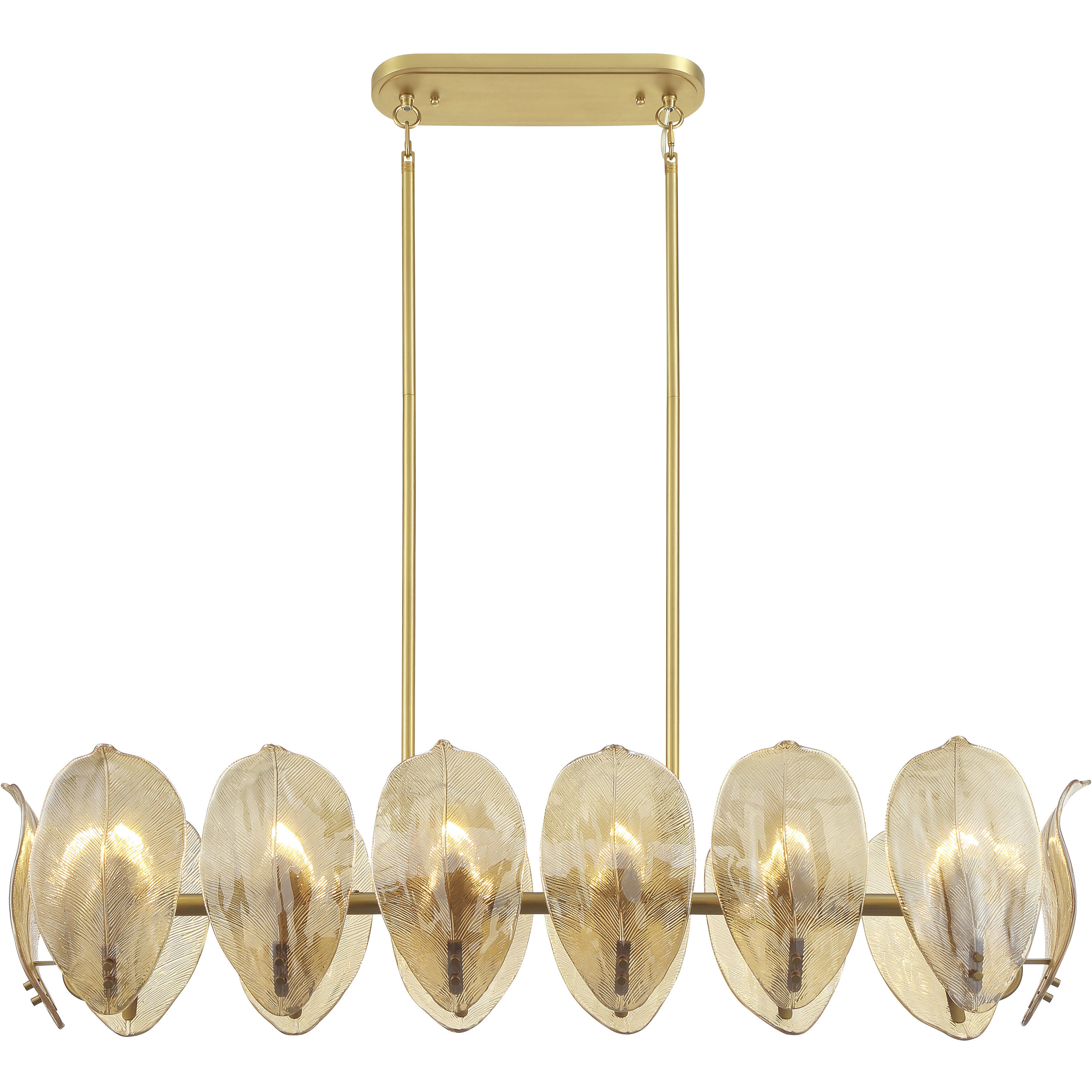 Orchid Island Light Ceiling Light in Amber Handmade Glass