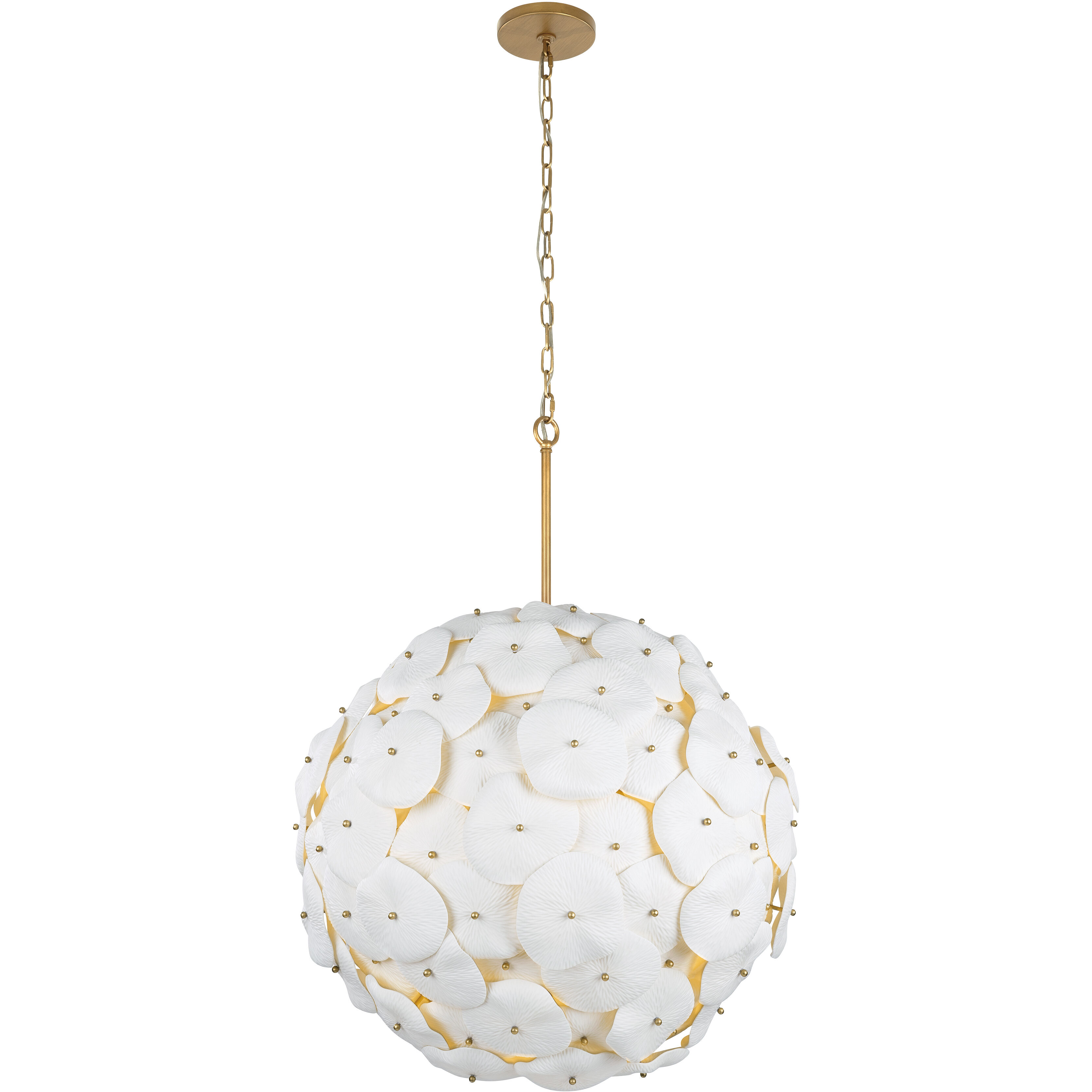 Coastlyn 7 Light 28 inch Legacy Brass Pendant Ceiling Light