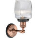 Franklin Restoration Colton Sconce Wall Light in Antique Copper/Matte Black