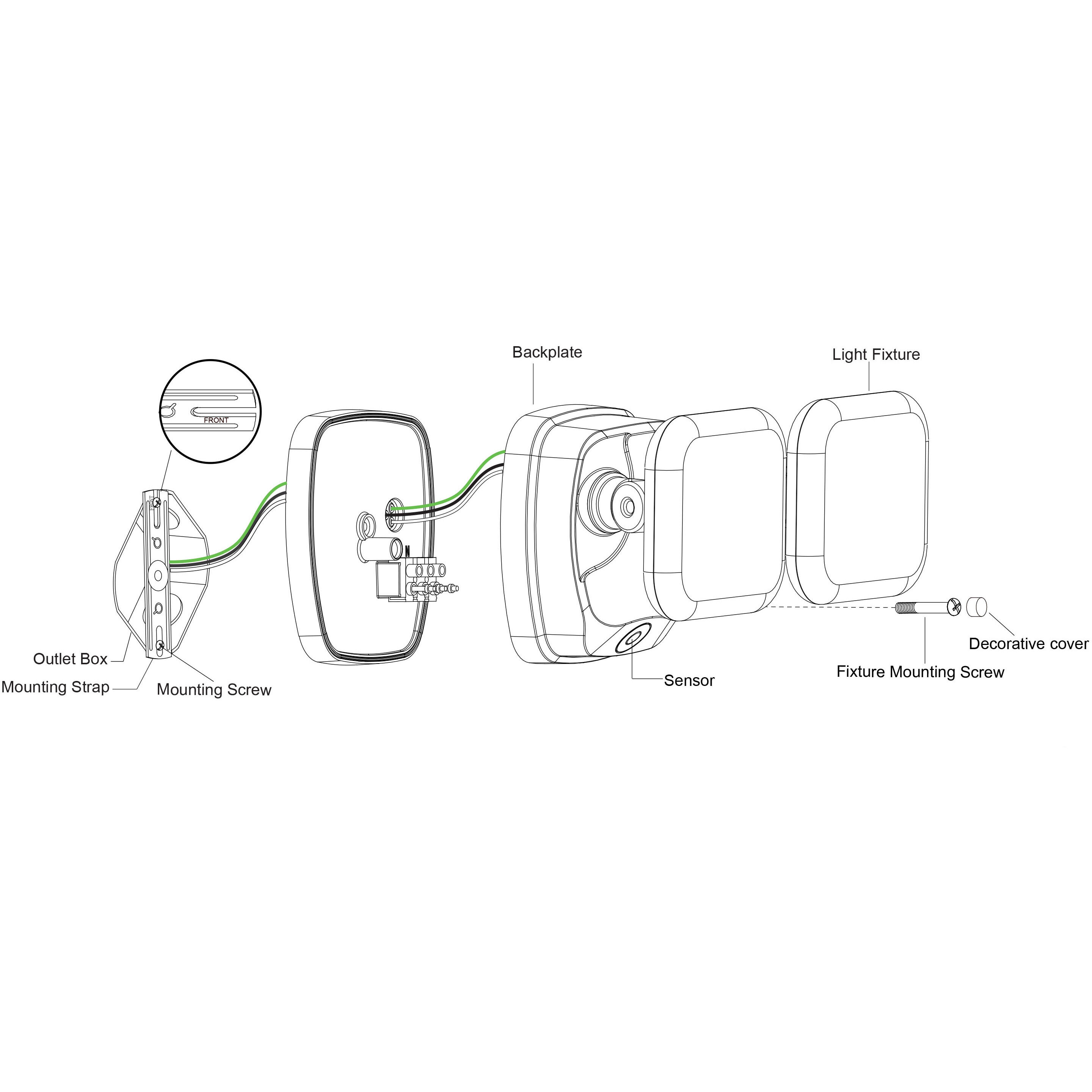 Theta LED 5.25 inch Bronze Outdoor Security