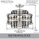 Presten 4 Light 20 inch Brushed Nickel with Sand Coal Semi Flush Ceiling Light