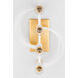 Maddie 4 Light 10 inch Gold Leaf/White Wall Sconce Wall Light