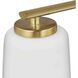 Adley 3 Light 26 inch Satin Brass Linear Chandelier Ceiling Light