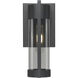 Stratford 1 Light 10.5 inch Matte Black Outdoor Sconce in Light Smoke Glass