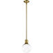 Zigrina 1 Light 7.88 inch Aged Brass Pendant Ceiling Light