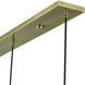 Zolana 3 Light 48 inch Antique Brass Linear Chandelier Ceiling Light, Extra Large