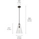 Everly 1 Light Olde Bronze Pendant Ceiling Light