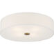 Mid Town LED 24 inch Antique Brushed Brass Flush Mount Ceiling Light
