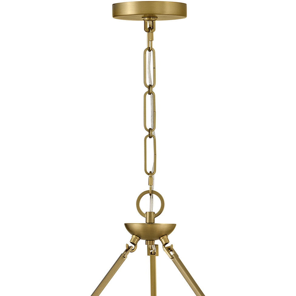 Copley 9 Light 27.75 inch Lacquered Brass Chandelier Ceiling Light