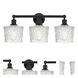 Edison Niagra 3 Light 25 inch Matte Black Bath Vanity Light Wall Light