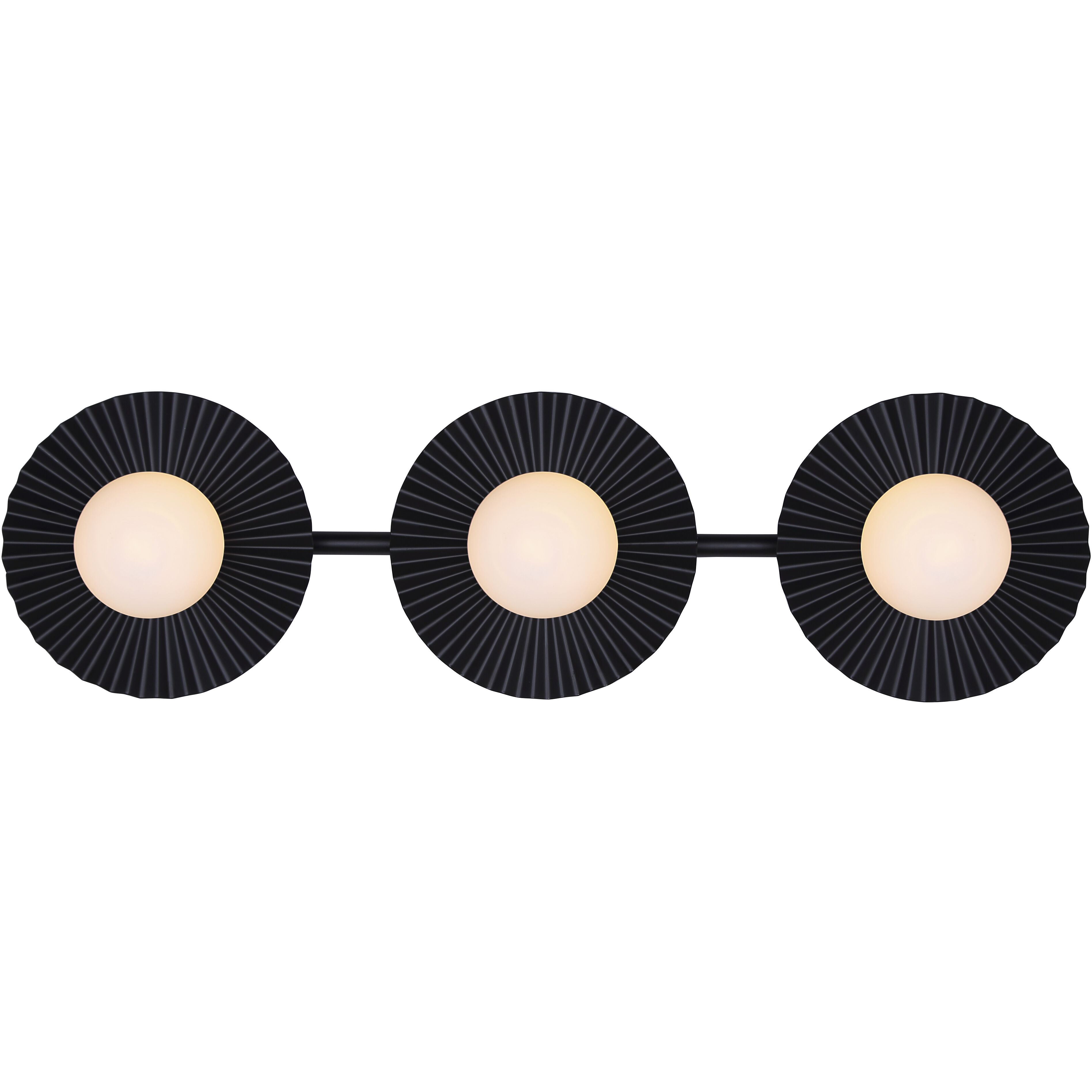 Payton 3 Light 28.5 inch Black Vanity Light Wall Light