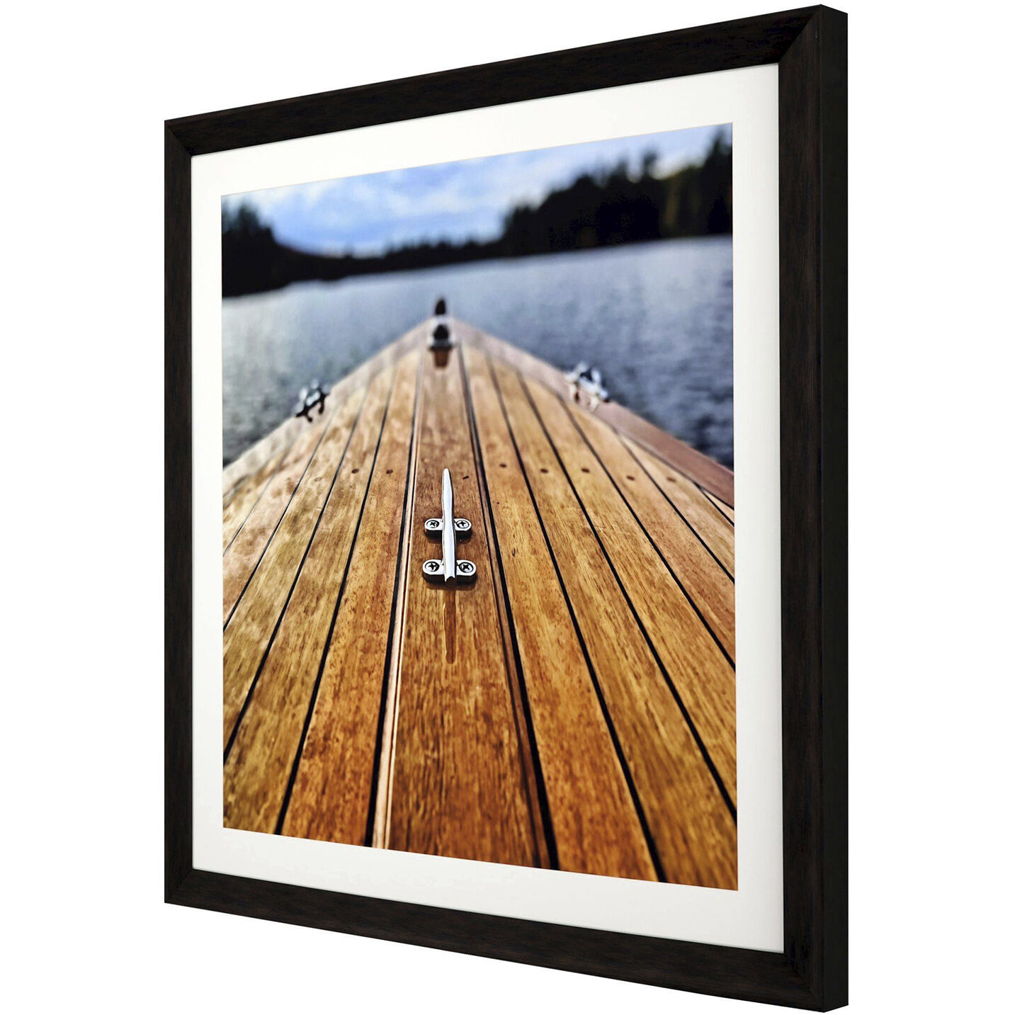 Lake Life Brown and Blue and Multi Framed Art