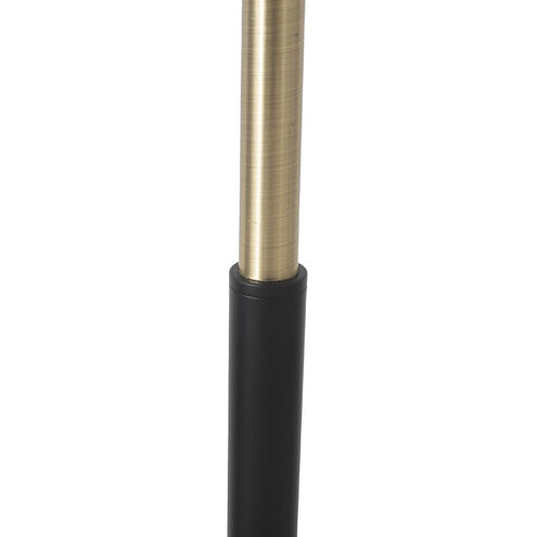 Redondo 72 inch 14.00 watt Matte Black and Weathered Brass Torchiere Portable Light