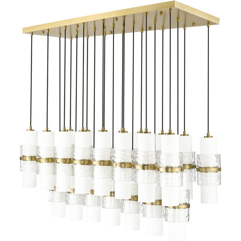 Cayden 23 Light 54 inch Modern Gold Linear Chandelier Ceiling Light