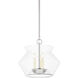 Edmonton 3 Light 15 inch Polished Nickel Hanging Lantern Ceiling Light