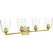 Gianni 4 Light 32 inch Brass Bath Sconce Wall Light