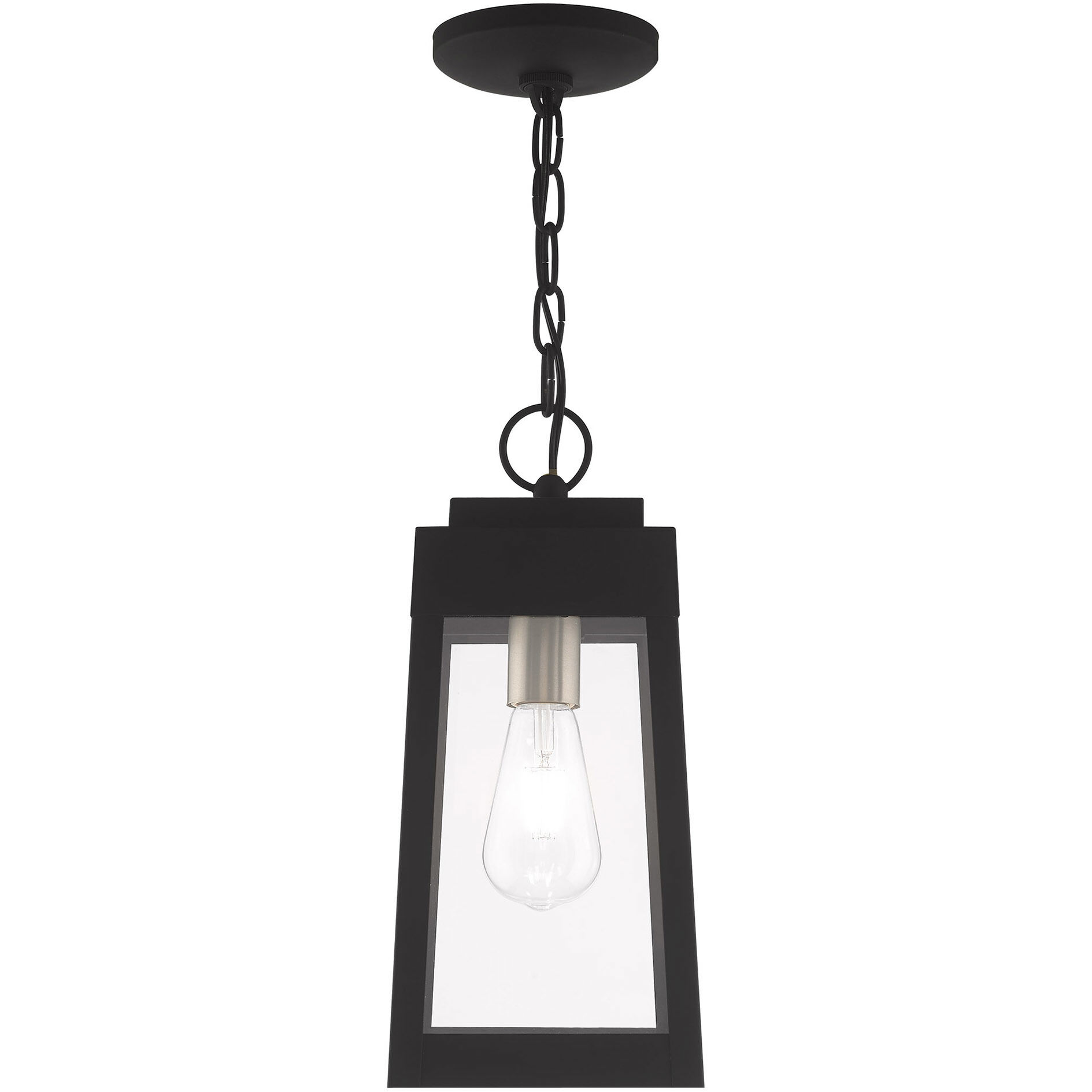 Oslo 1 Light 6 inch Black Outdoor Pendant Lantern