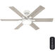 Georgetown 52 inch Fresh White with Light Gray Oak Blades Ceiling Fan