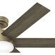 Donatella 52 inch Burnished Brass with Warm Grey Oak Blades Ceiling Fan