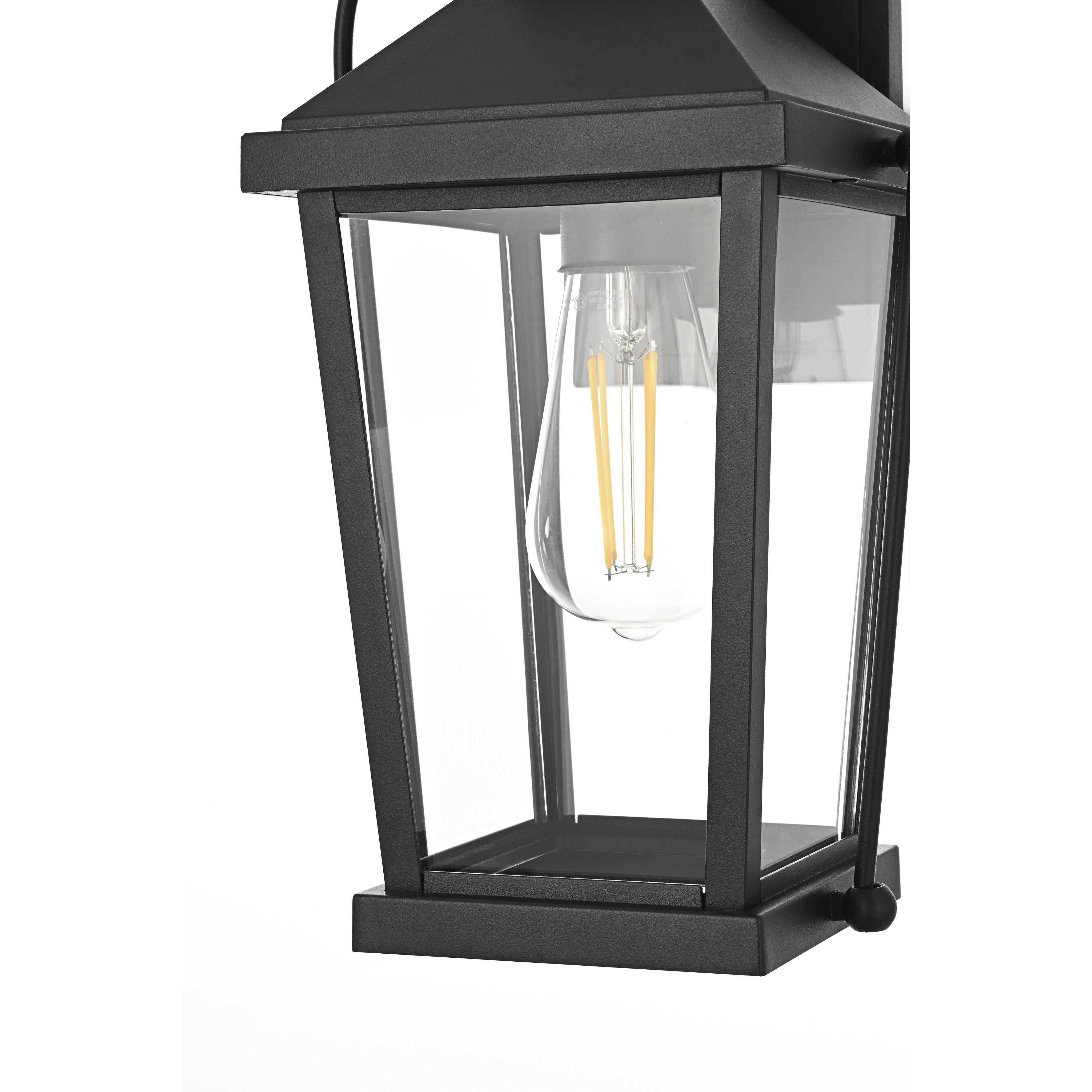 Luz 1 Light 14 inch Black Outdoor Wall Sconce
