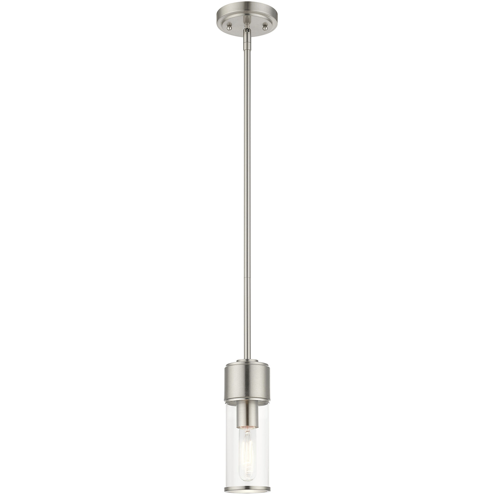 Quincy 1 Light 4.75 inch Brushed Nickel Mini Pendant Ceiling Light