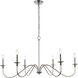 Rohan 6 Light 42 inch Polished Nickel Chandelier Ceiling Light