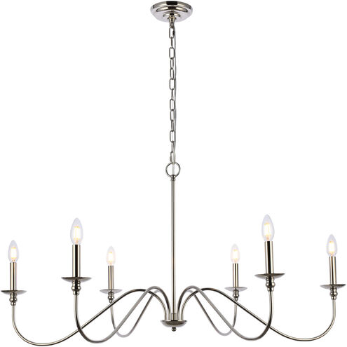 Rohan 6 Light 42 inch Polished Nickel Chandelier Ceiling Light