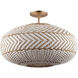 Zanzibar 4 Light 22 inch Soft Gold Semi Flush Ceiling Light