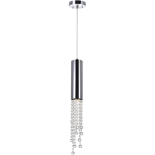 Extended 1 Light 5 inch Chrome Down Mini Pendant Ceiling Light