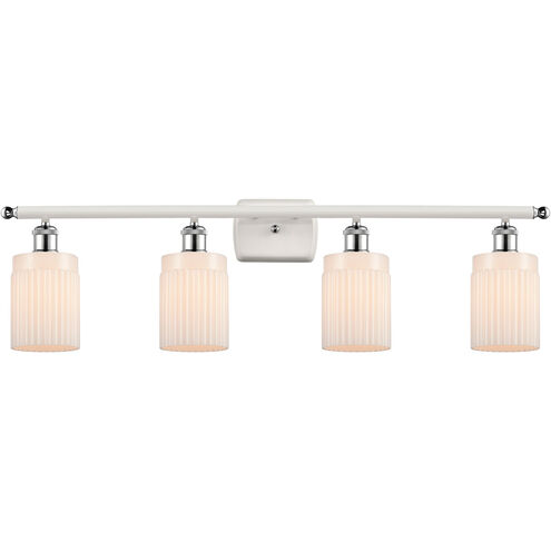 Ballston Hadley LED 36 inch White and Polished Chrome Bath Vanity Light Wall Light in Matte White Glass, Ballston