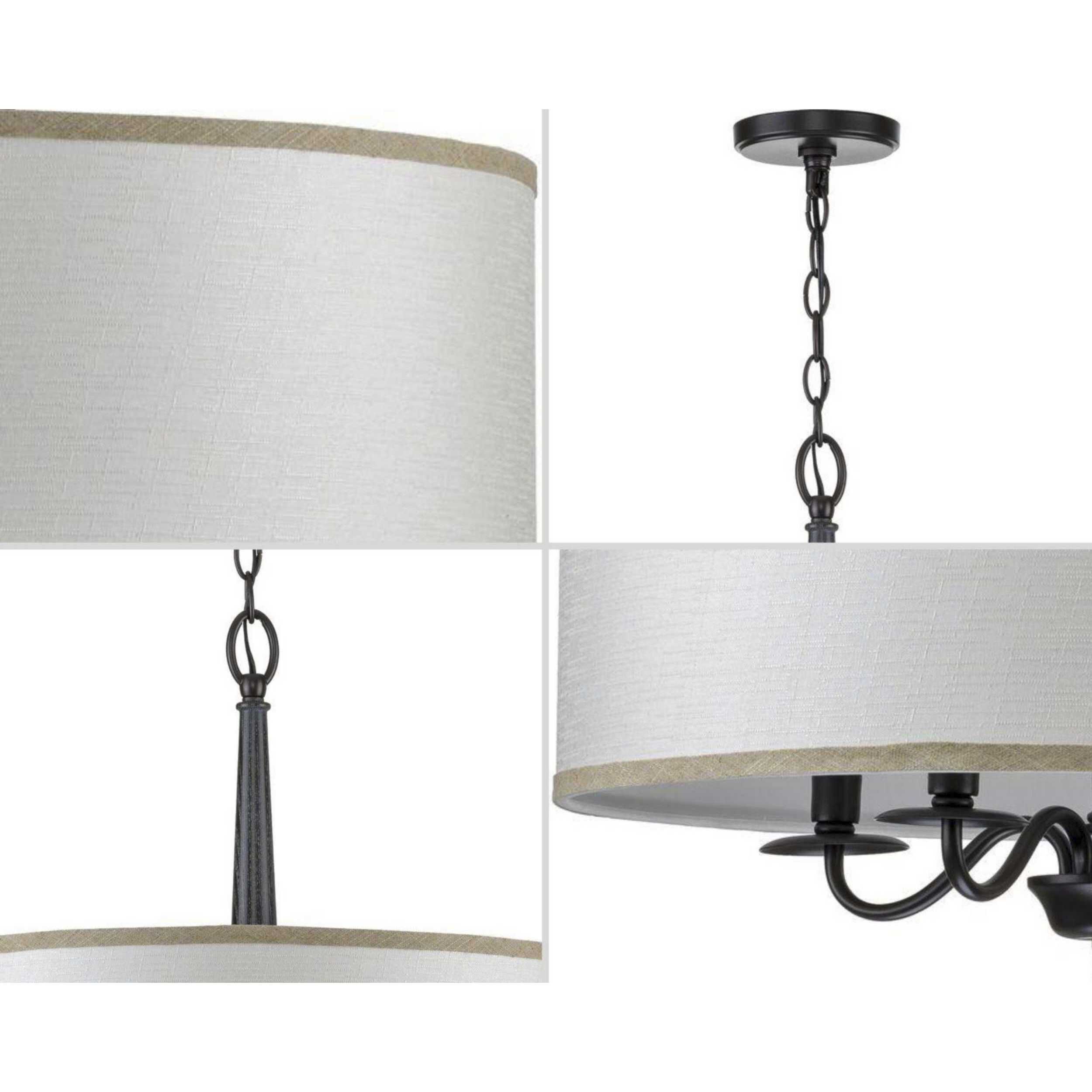 Durrell 4 Light 21 inch Matte Black Chandelier Ceiling Light