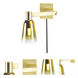 Audrey 4.75 inch Satin Brass Swingarm Sconce Wall Light