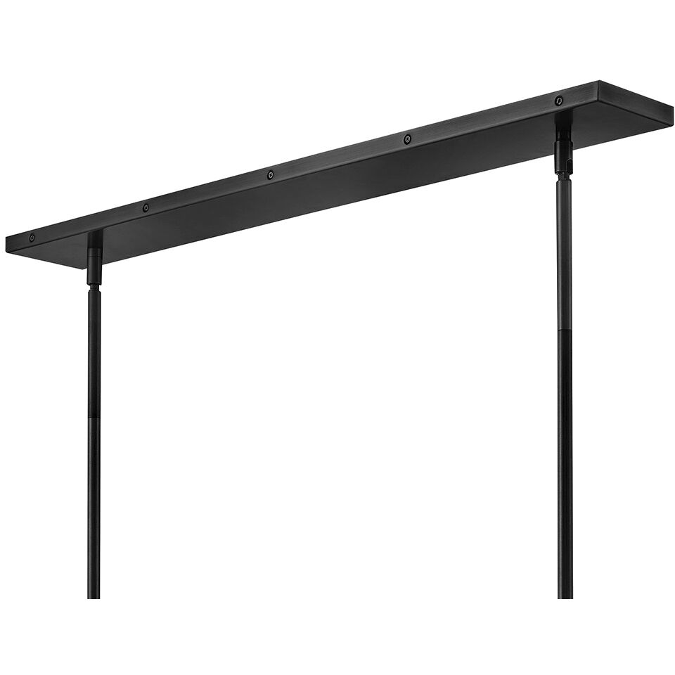 Nala LED 49.75 inch Black Chandelier Ceiling Light, Linear & Oval