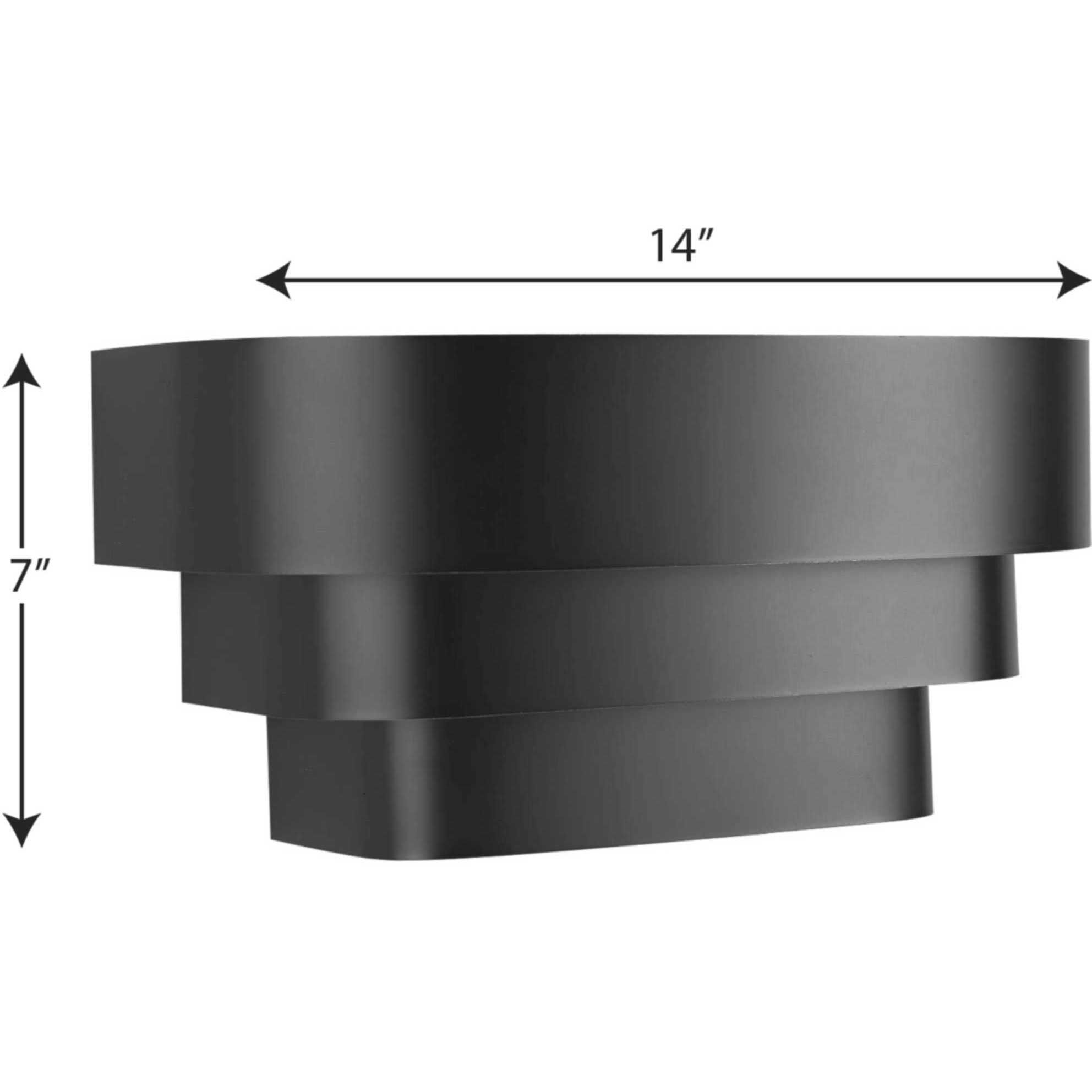 Louvered 1 Light 14 inch Matte Black Wall Sconce Wall Light