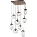Cosmos LED LED 32 inch Burnished Bronze Chandelier Ceiling Light, Square Multi-Port