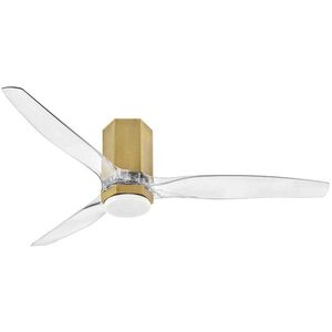 Facet 52 inch Heritage Brass with Clear Acrylic Blades Fan