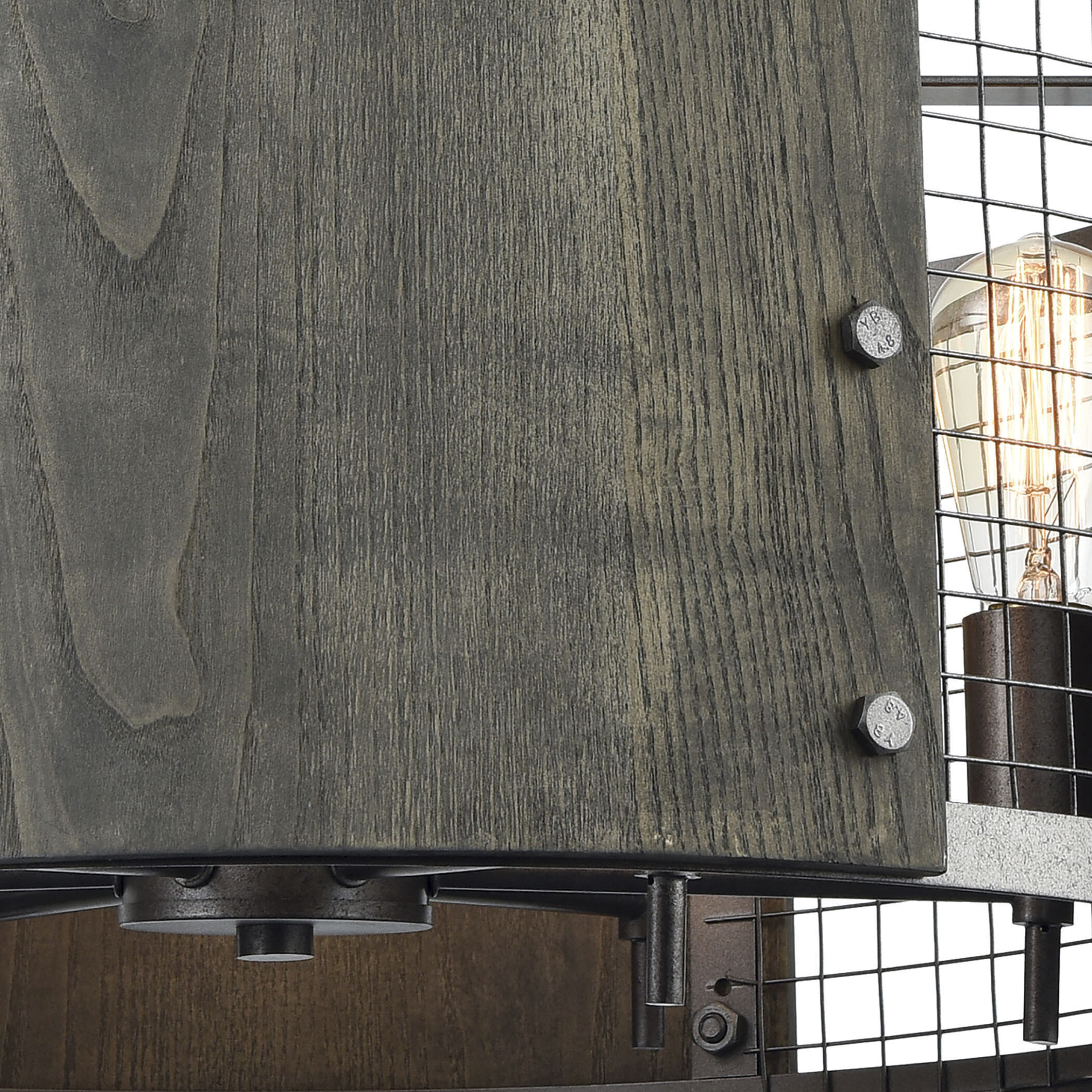 Halstead 6 Light 24 inch Ash Gray with Dark Graphite Chandelier Ceiling Light