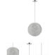 Luminary 1 Light 12 inch Metallic Silver Pendant Ceiling Light