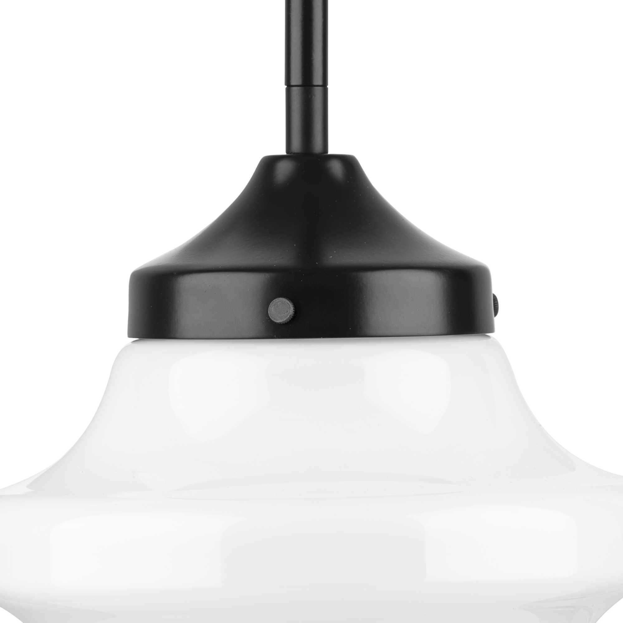 School House 1 Light 8 inch Matte Black Mini Pendant Ceiling Light