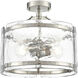 Bennetti 2 Light 14.5 inch Polished Nickel Indoor Semi-Flush Ceiling Light
