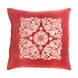 Smithsonian 22 X 22 inch Garnet and Cream Throw Pillow