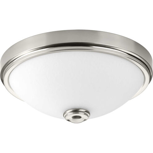 LED Alabaster LED 15 inch Brushed Nickel Flush Mount Ceiling Light, Progress LED