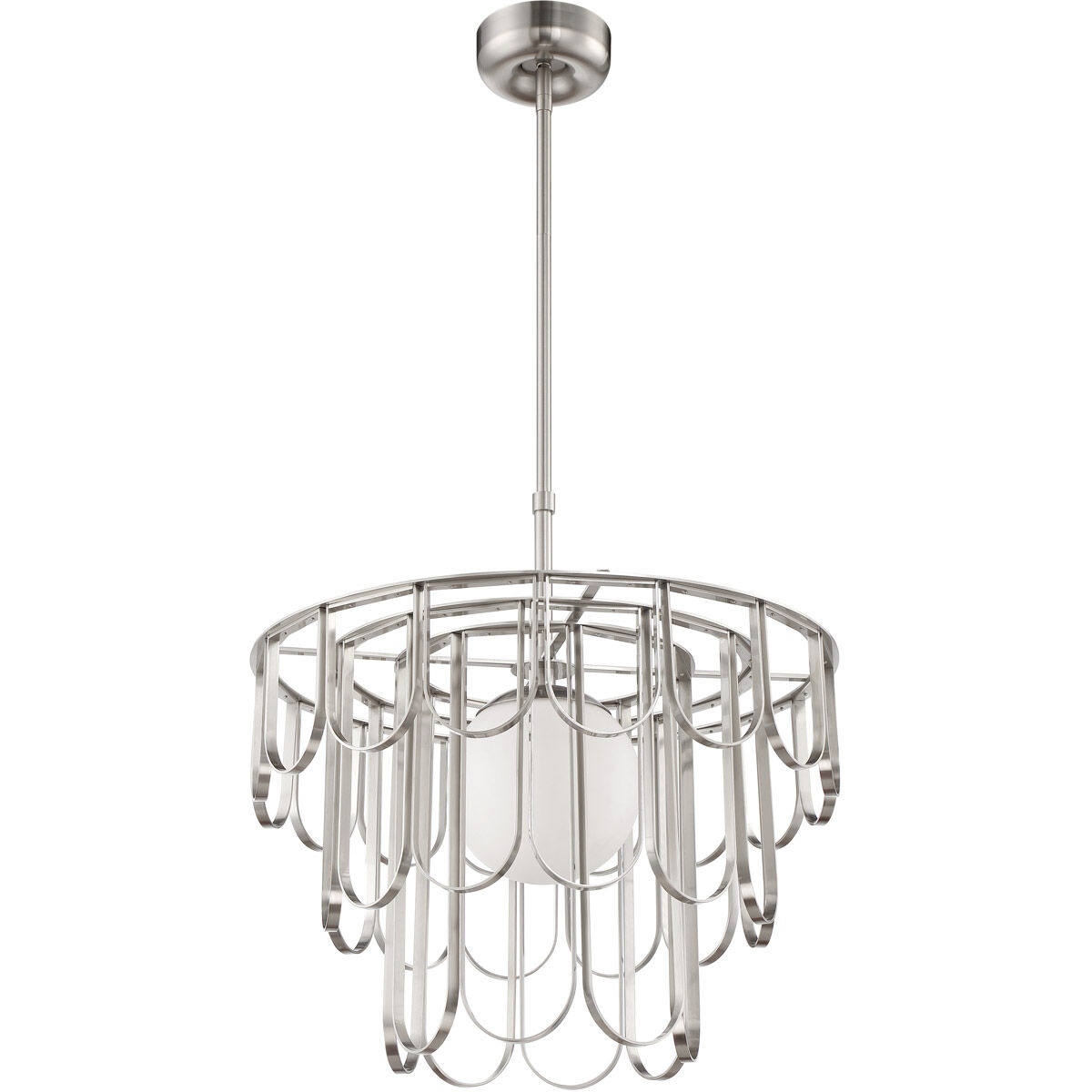 Melody 1 Light 24 inch Brushed Polished Nickel Pendant Ceiling Light