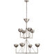 Julie Neill Alberto 8 Light 35.5 inch Burnished Silver Leaf Two Tier Chandelier Ceiling Light, Medium