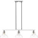 Carver 3 Light 36 inch Chrome Linear Pendant Ceiling Light