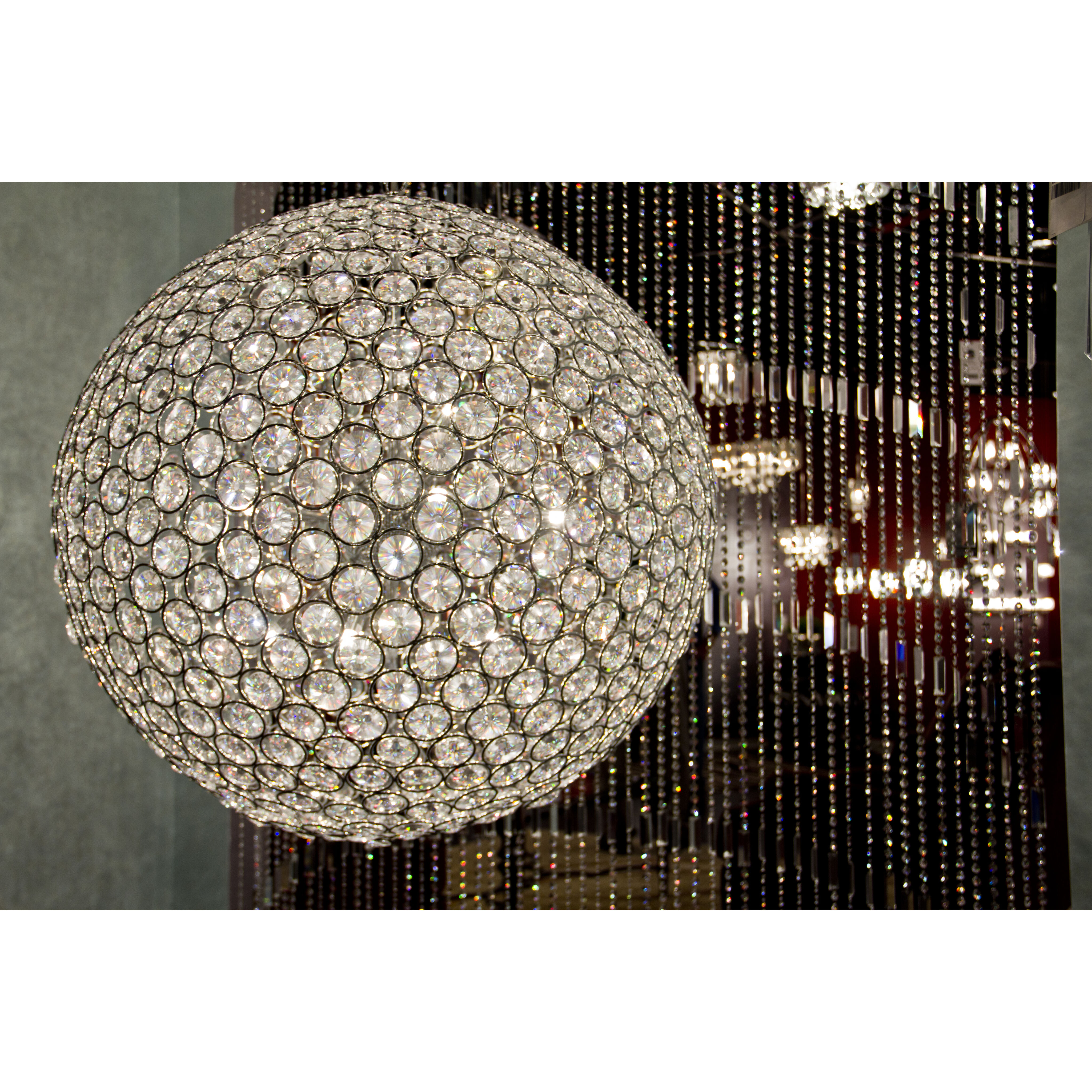 Brilliant 12 Light 24 inch Polished Chrome Single Pendant Ceiling Light