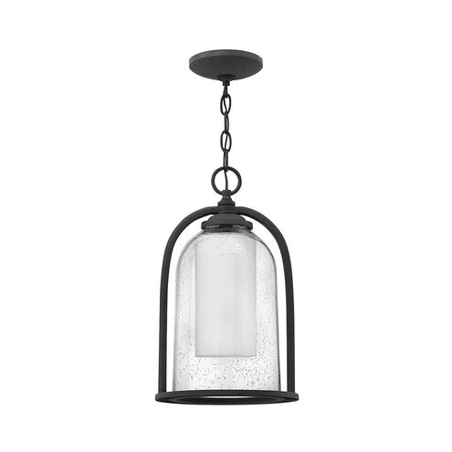 Quincy LED 9 inch Aged Zinc Outdoor Hanging Light