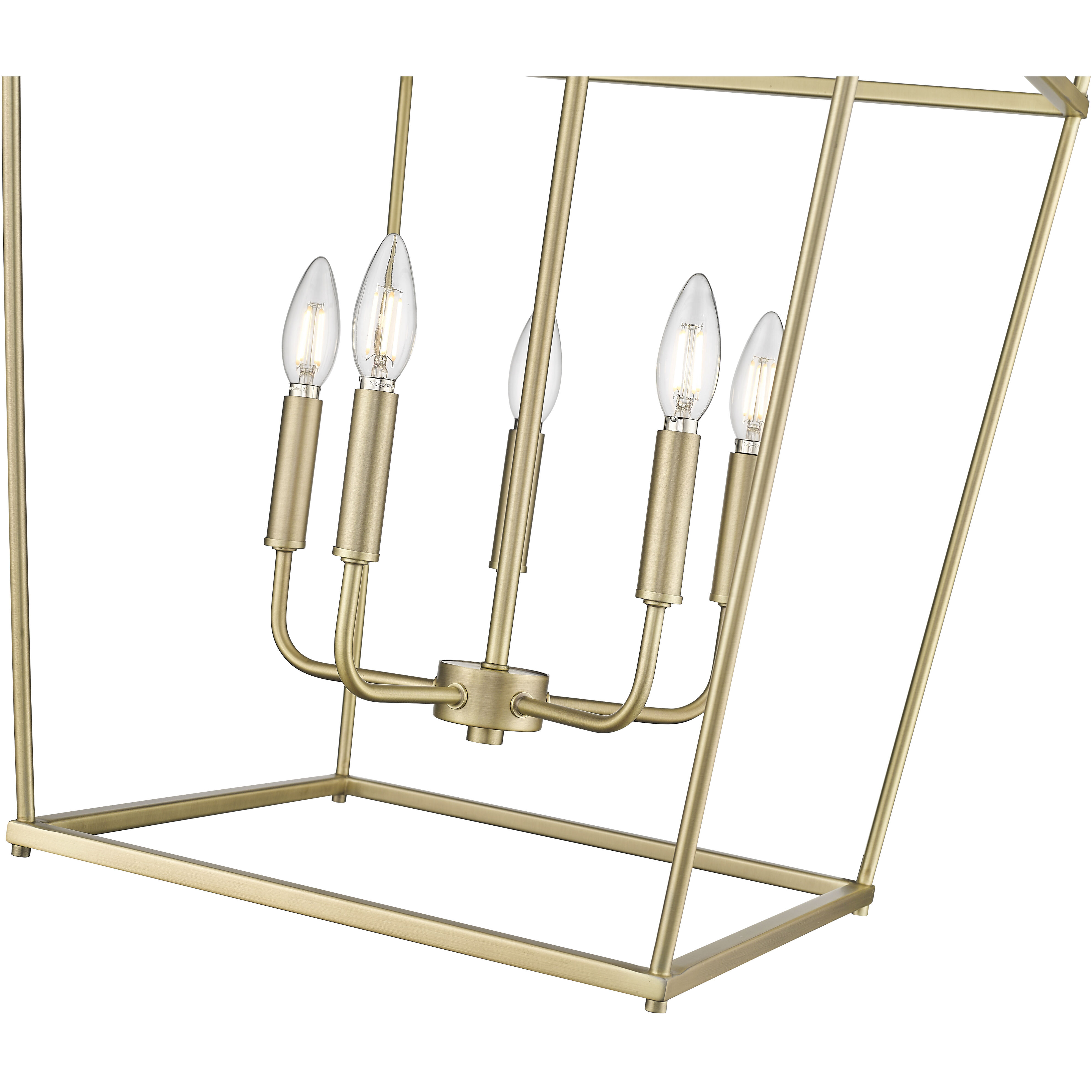 Nellita 5 Light 18 inch Vintage Brass Pendant Ceiling Light