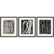 Naive Lines Black and Beige and Neutral and White Framed Art